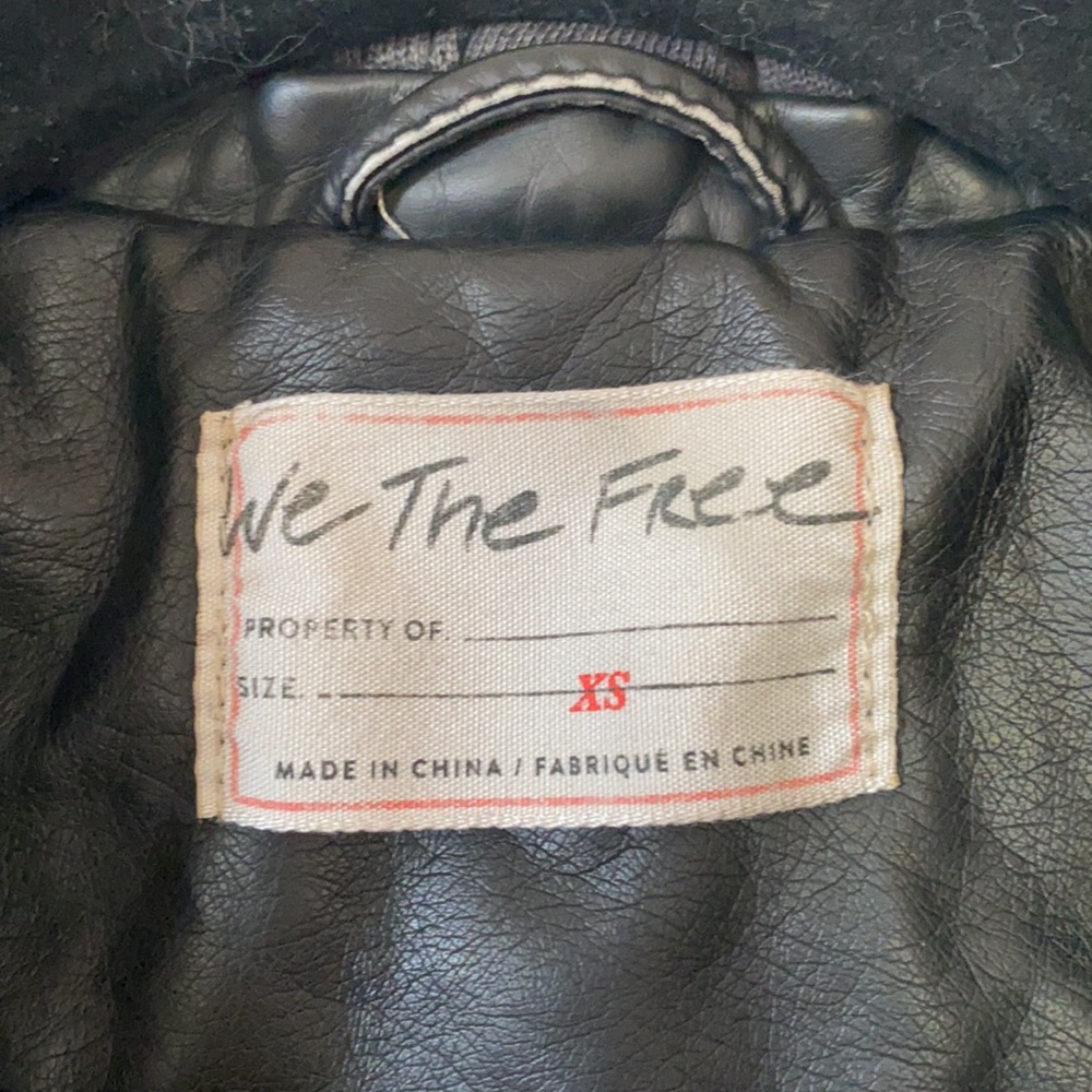 free people leather distressed jacket - Picture 5 of 5